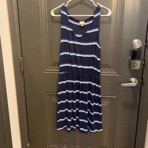 MERONA dress, size small, blue w/ stripes